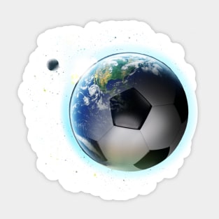 Fußballplanet Erde Sticker